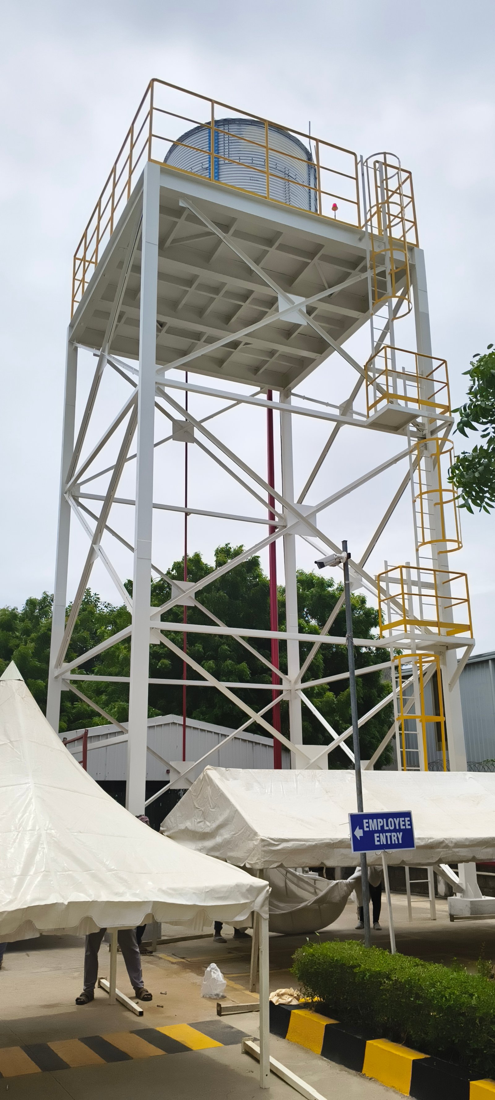 Zincalume Over Head Water Tank Installation